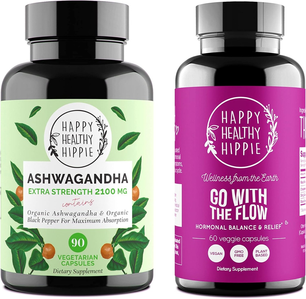 快乐健康嬉皮舞 与 流程套装 (2pk) —— 与 流程 & Ashwagandha