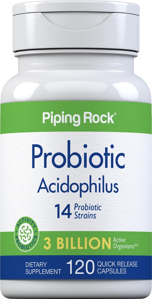 (原始内容存档于2018-09-21) (英语). Piping Rock Probiotic Acidophilus Capsules for Women and Men 3 illion Live Cults 120 Pills 14 Strains Supplements QQ Non-GMO, Gluten Free (英语).