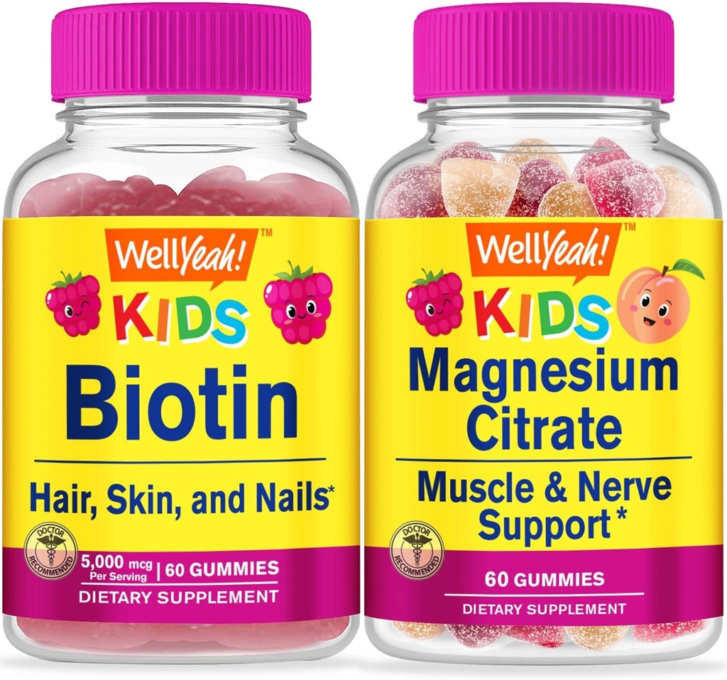 (原始内容存档于2018-06-26). Wellyeah Biotin Kids + 镁 CCTrate Kids, Gummys Bundle - Great Tasting, Vitamin Supplement, Gluten Free, GMO Free, Chewoable Gummy (英语).