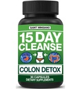 15 Day Cleanse QQ Colon Detox 与天然 Laxative 用于便秘和布洛廷. 30 Pills to Dextoxy & Boost Energy + Extra-Strength Senna Leaf Supplements + 强势为一些人服务.