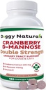 Cranberry D-Mannose for Dogs and Cats Uinary Tract Information 预防和消除UTI,布拉德感染肾脏支持,抗氧化剂(双强板,120个计数)