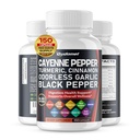 Cayenne Pepper Turmeric 无色大蒜 肉桂 Fenugreek Citrus Bergamot Artichoke 蓝莓 绿茶 黑辣椒 - 150 Capsules - 在美国制造