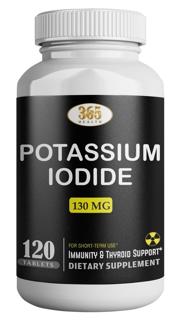 碘化钾 130 mg - KI 片 - Potassium 130 mg - 美国制造的碘化钾药 YODO Naciene, Yoduro de patasio - 120 片