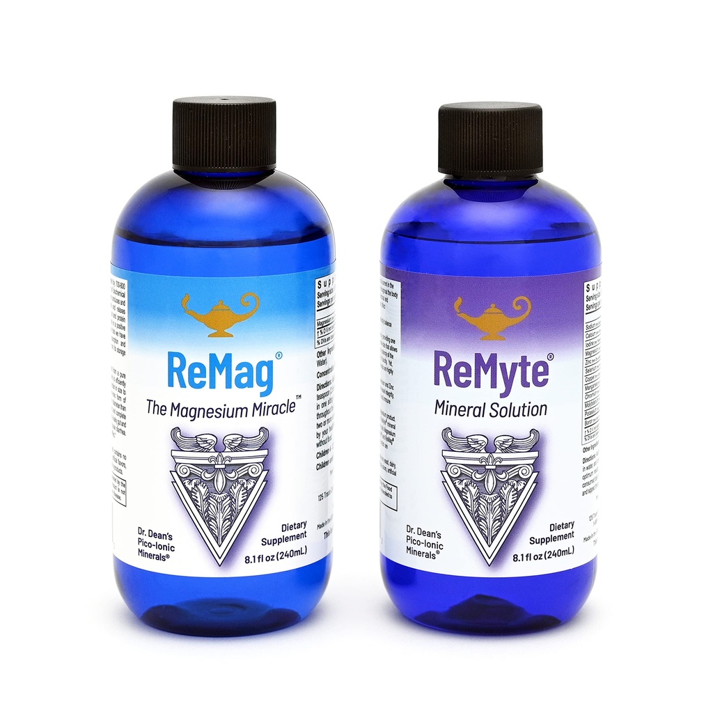 RnA ReSet ReMag & ReMyte – 液态镁和多矿物质补充箱,8.1 Fl Oz Each (2-Pack)