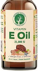母自然基本素 天然维生素E 石油食品级 21,000IU d-α-tocopherol,未加工. 1 oz.