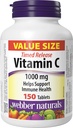 Webber 天然维生素 C 时间释放 1000 mg, 150 标签