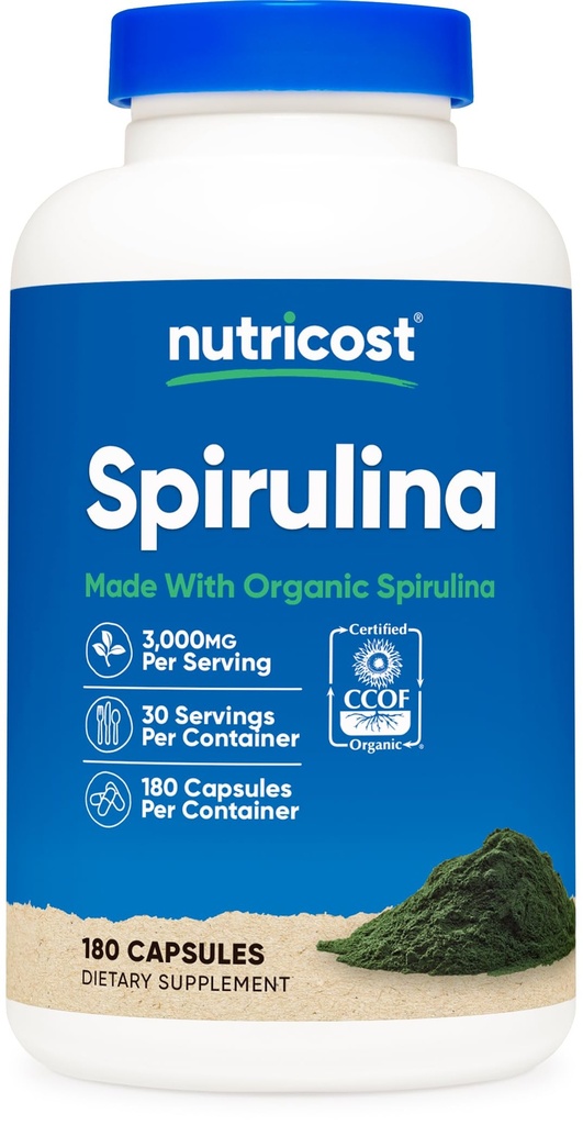30名服务员的180卡普尔-用有机spirulina、Gluten Free、蔬菜制成