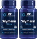 生命延伸 Silymarin – Milk Thetle 提取 – 支持肝脏健康 – Gluten-Free,非GMO,蔬菜 – 2 Pack - 2 x 90 Capsules