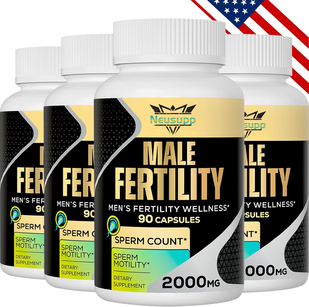 男子生育率补充,男性产前维生素 -- -- Optimal Sperm计数、运动力和力量,2000MG男子生育率补充,用Maca Root、Zin & Folate用于构思 -- -- 包数4