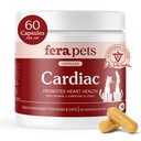 Fera Pets Cardiac 支持 - 猫和狗心脏配有陶琳,L-Carnitine, & CoQ10 - 促进正常流通和心跳 - 60 Capsules