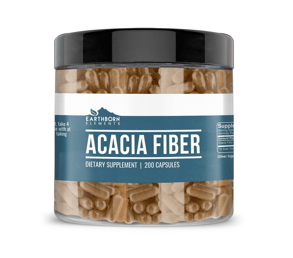 土生元素 Acacia Fiber 200 Capsules, 纯和未稀释, 无添加剂