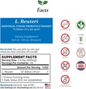 (原始内容存档于2018-09-21). Lactobacillus Reuteri Probiotic Powder 75亿 cfu's QQ 在美国制造 | No Additives | No Direct from Manuster | No 第三方存储 | L. Reuteri | 30 grams (1.05 OZ).