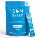 Som Sleep, Calm Sleep Powder Drink Mix, 3mg Melastonin, 镁, 维生素B6, L-Theanine & GABA – Vegan, 零糖, Keto Friendly – Berry, 10Pack (英语).