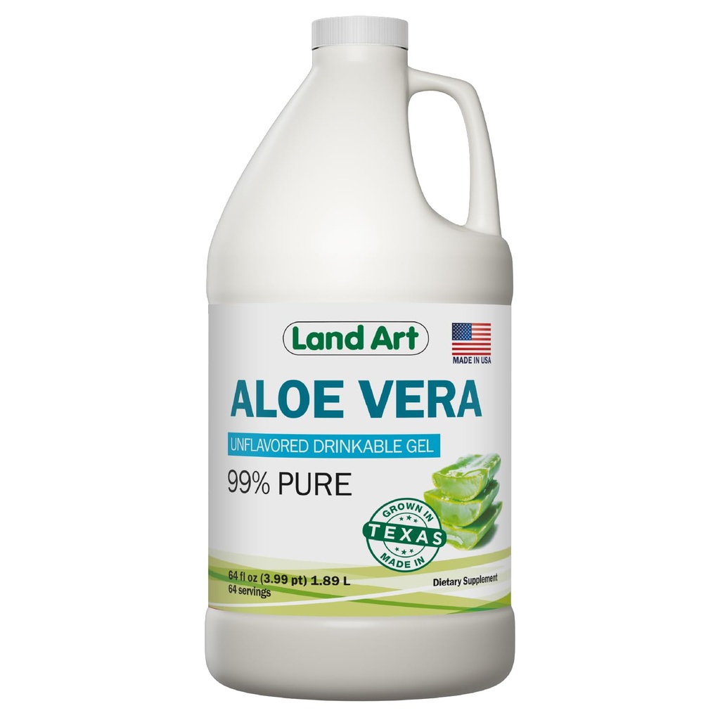 土地艺术 -- -- 有机Aloe Vera可饮Gel用于心脏烧伤和酸性 Reflux Relief -- -- 99.7% 纯度 -- -- 冷处理 -- -- 改善消化健康 -- -- 舒适和自然 -- -- Vegan & Gluten-free -- -- 64 fl oz