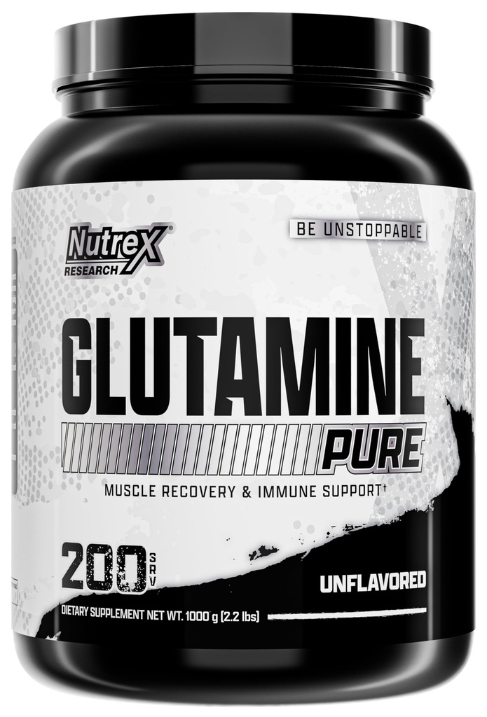 Nutrex 研究 L-Glutamine 粉末 - 200种服务 - 纯无味,非GMO和Gluten Free