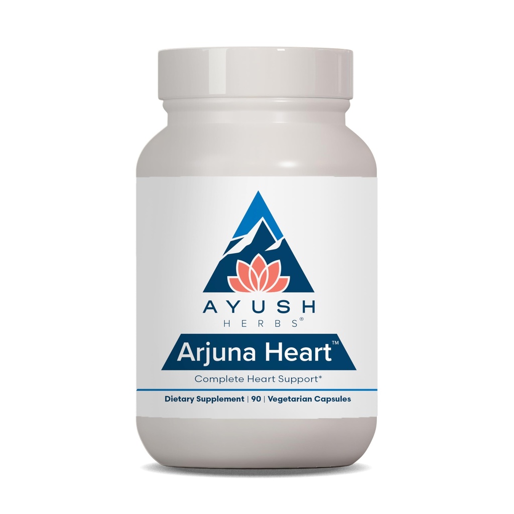 Ayush Herbs Arjuna Heart,《支持心脏的草药补充》,《男女心脏保护瓶》,90《植物学帽》