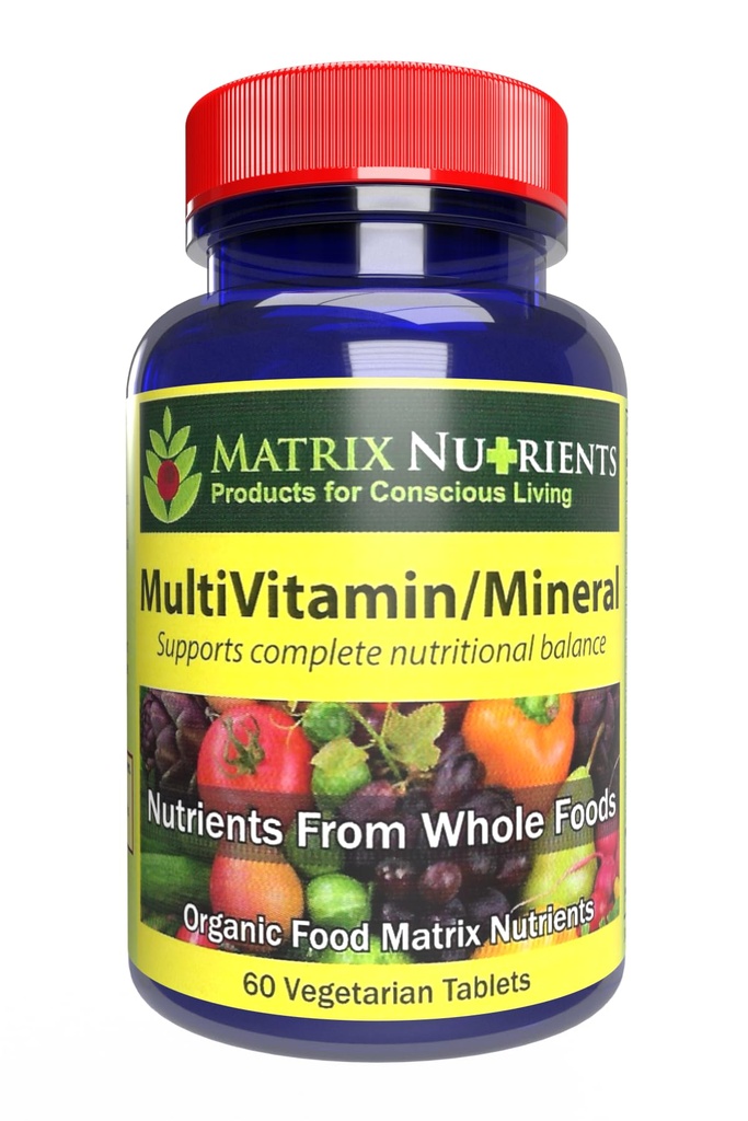 MULTIVITAMIN - 矿物 - 100%有机,全食品,完整的多维生素 - 对日常健康,生活方式和更多:维生素A,维生素C,维生素D,维生素E和更多! Vegan片(60厘米)