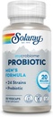SOLARAY Mycrobiome Probiotic Men的配方、男性的配方、Gut健康、文摘、Imune功能和更多、20亿CFU Mens Probiotic、24 Strains Plus Prebiotic、30名服务员、30名Veg Caps