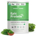 Sprout Living Epic protein, Plant 基于蛋白和超级食品粉,绿王国 20克有机蛋白粉, Greens, Vegan, Non Dairy, Non-GMO, Gluten Free, Low Sugar (2英镑, 24枚)