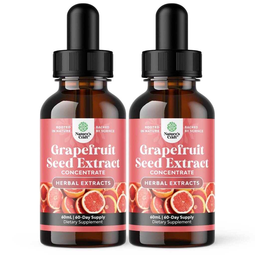 GSE 葡萄果籽提取液 - 一滴每日 - 超集中葡萄籽提取液滴 富含生物氟虫醇和多酚,用于Gut健康与免疫支持 - 2 Pack Bundle - 120天