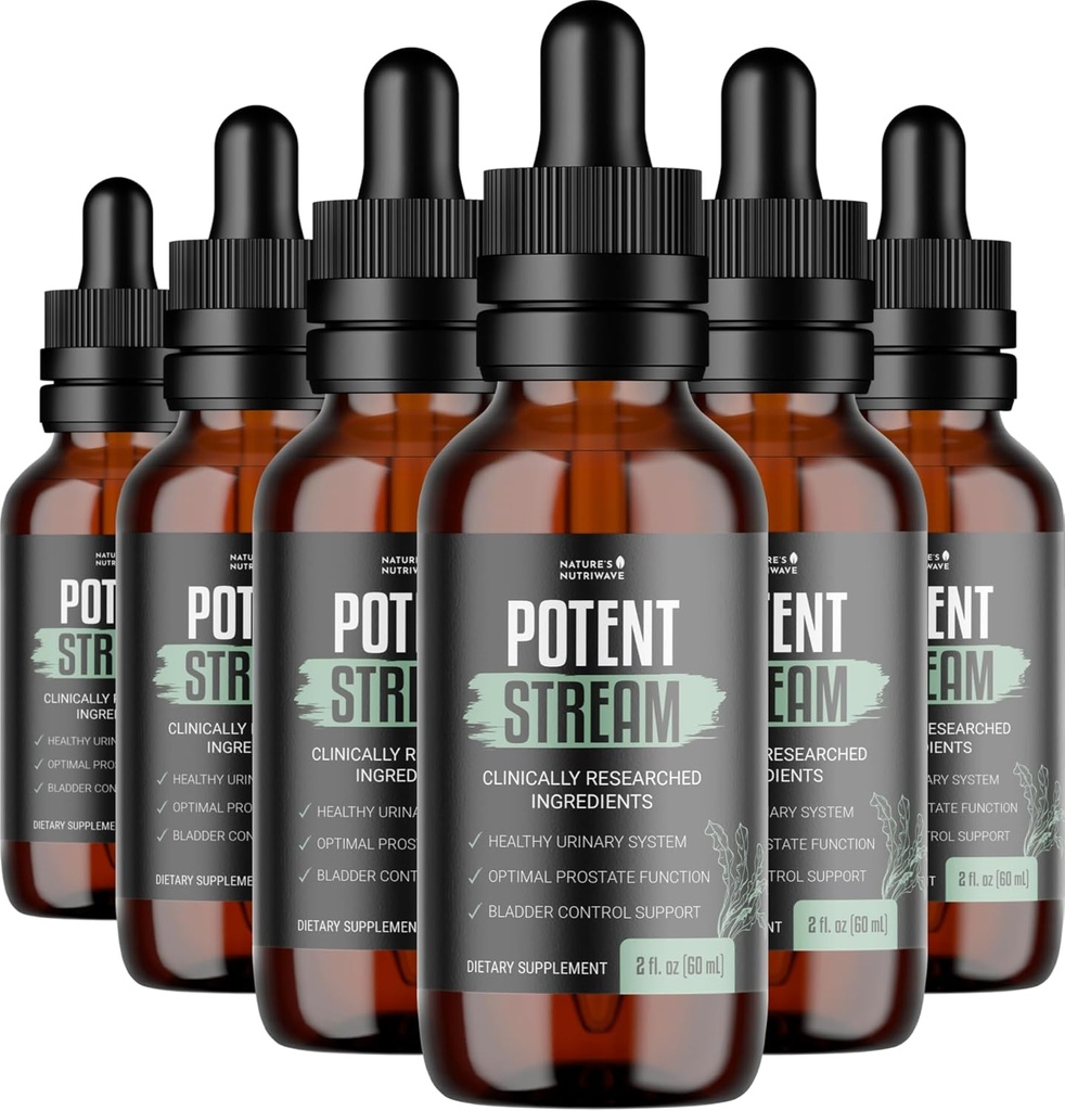 PotentStream Drops - 原始公式,天然液体补充品,植物提取 100%天然,美国制造,6个月供应