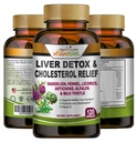 VITAMISAN Liver Cleanse Detox 配有牛奶硝酸盐-芬内尔-阿尔法尔法-维生素B-Artichoke-Dandelion根支持男女 120 Caps Detox Cleanse & Boost Imune 的添加剂