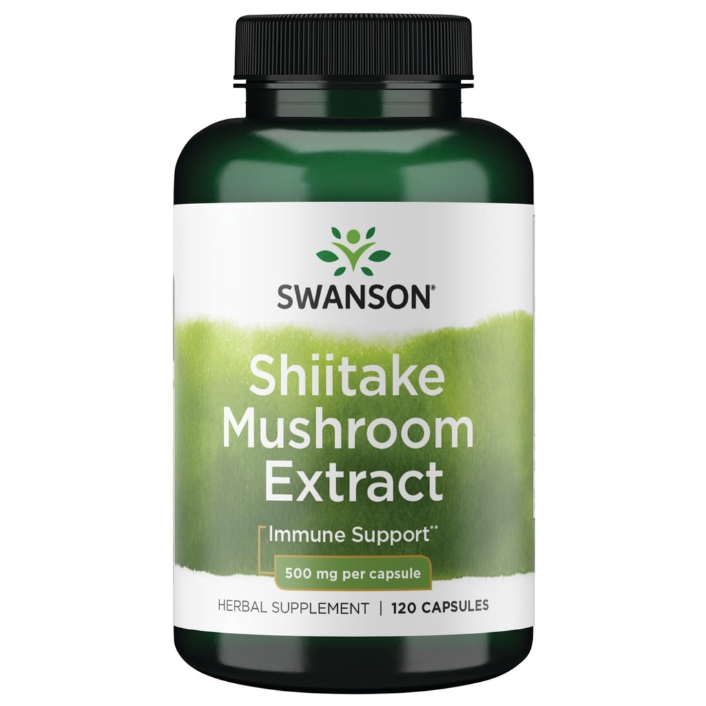 Swanson Shiitake 蘑菇提取器 (4:1) 500 毫克 120 卡普尔