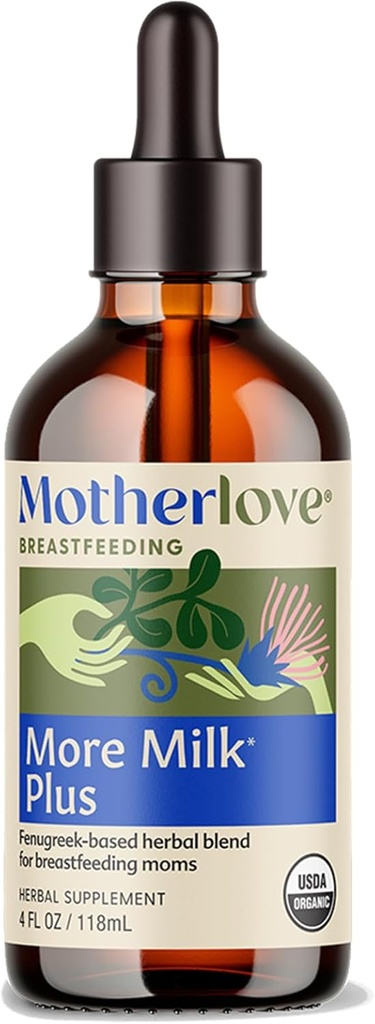 母爱更多牛奶加丁香(4 oz值大小) 支持母乳供应的Fenugreek哺乳补充剂——USDA认证有机物,Vegan,Kosher,无豆