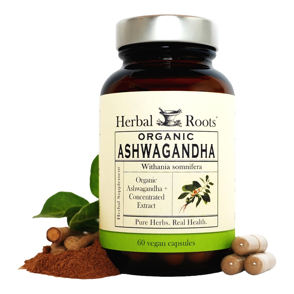 草根 Ashwagandha Capsules – 每服务1 000毫克