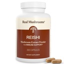 真正的蘑菇 Reishi Mushroom Capsules - 手摘有机蘑菇提取器 - Red Reishi 配有验证 Beta Glucans Vegan的Tranquil Daily Wellness, Non-GMO,无谷物填充器, 200 cm