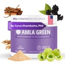 Amla Powder & University Blend Superfood Supplement 配有 20x 超集中 Amla, 免疫支持, 配有 姜汁, 肉桂, 辣椒薄荷, 印度鹅莓, 豁免, 30种服务