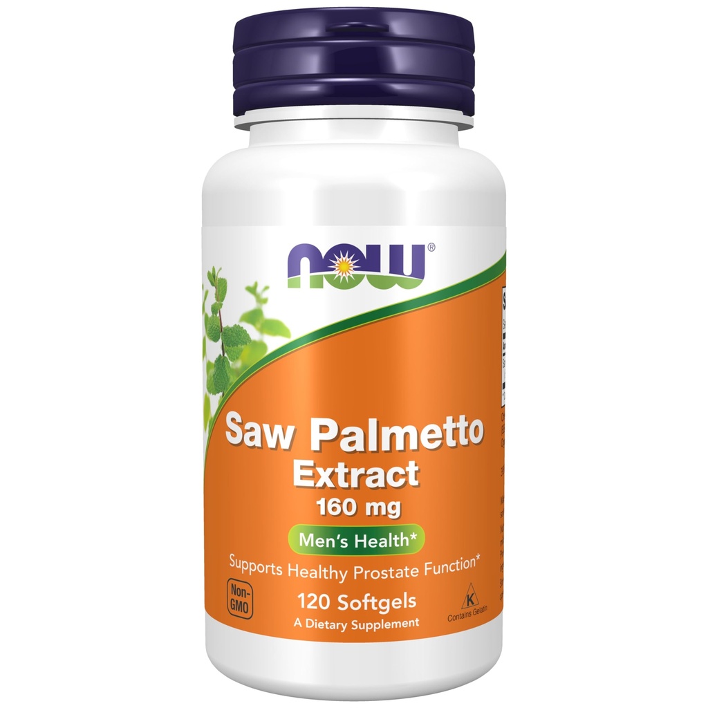 Now Foods Supplements, Saw Palmetto 提取器(Serenoa repens) 160毫克,男性健康*,120软胶