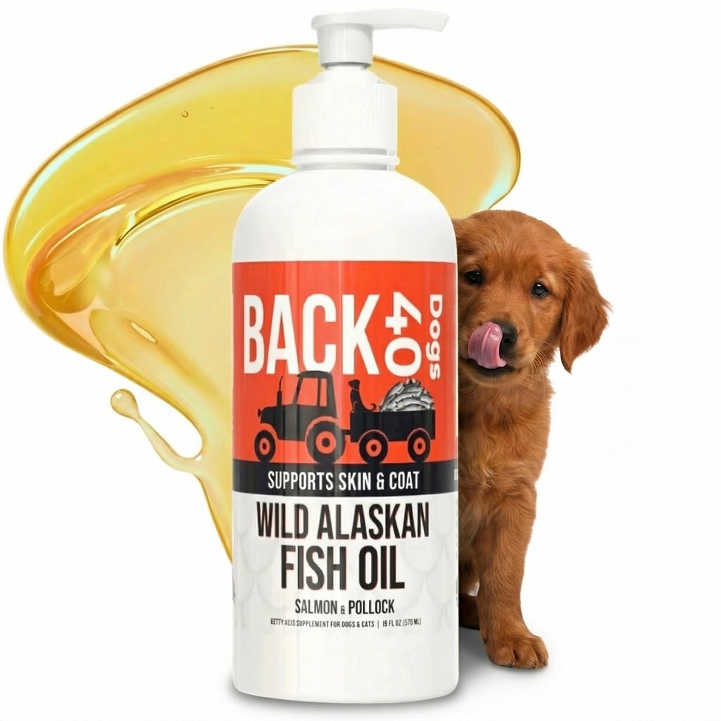 退回40只狗 野生阿拉斯加鱼油 狗和猫的皮和煤补充物 Omega-3-Rich 沙门和波洛克油 EPA & DHA 狗 沙门油 大脑,心脏和关节16 fle z (473 ml)