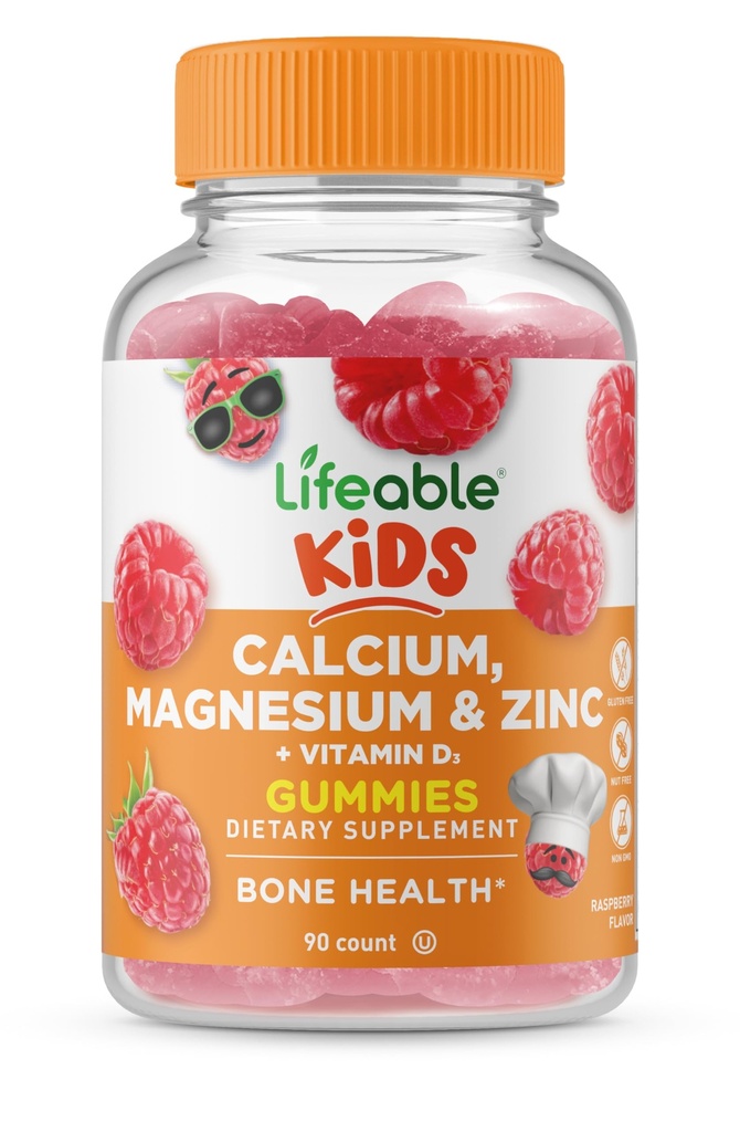 活生生的孩子 镁 锌  Gu 钙与维生素 D3 | |  Great  Great Great Tasting Calcium Supplements for Kids | Calcium Gummies for Bone Health | 90 Gummies | | Gummis | | | | | | | | | |
