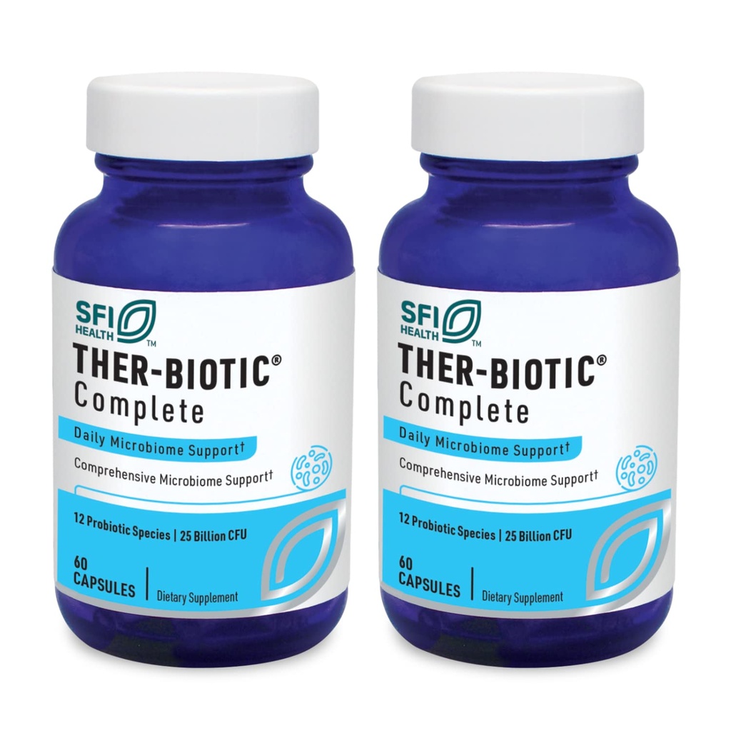 Klaire Labs SFI 健康理论-Biotic complete - 妇女和男子的伪致病性增生药 - 酸-稳定增生药 - 12种Immune和消化性健康物种 - 25亿 CMU(2包)