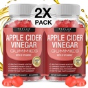 Toplux Apple Cider Vinegar Gummys - 1000mg ACV,配有B12,Bet Root,石榴为Imune系统,Detox & Cleanse,苹果苹果Cider Vinegar Capsules的Gummy替代品,适用于男性女性 2X Pack
