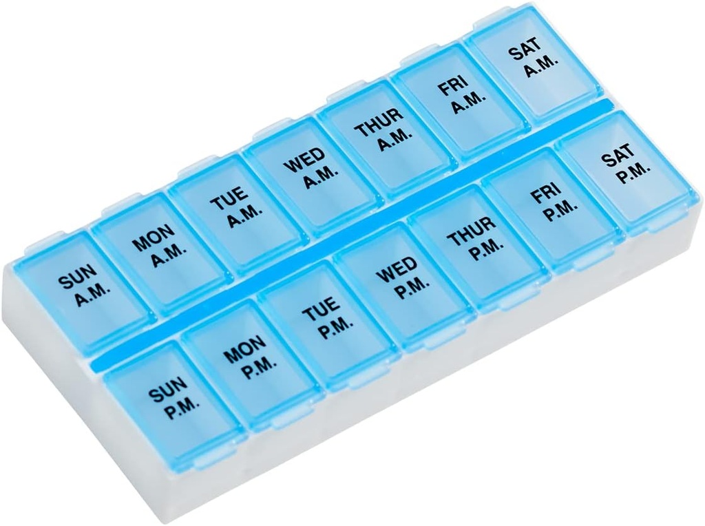 Ezy Dose Blue, 白色七日药丸组织者 67375