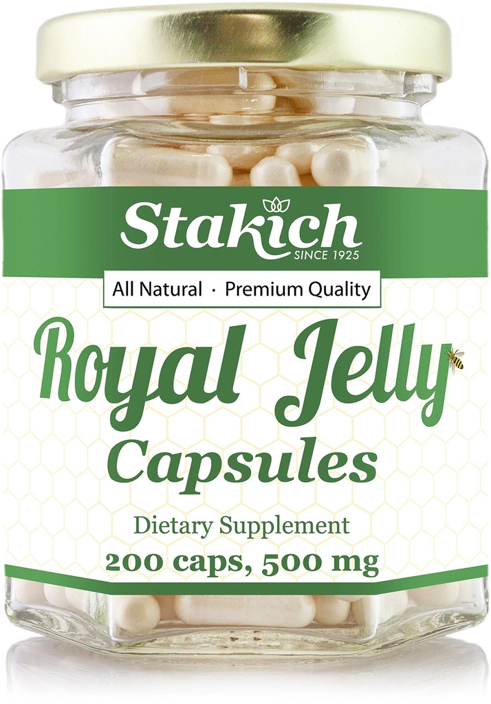 Stakich 500 mg Capsules(皇家Jelly Capsules 500 mg(200 计数))