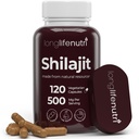 Shilajit Pure Himalayan 提取500mg,含15%的富尔维酸500mg - 120 植物胶囊,4个月供应,生命和精神清晰的有机补充,美国制造,Gluten Free, Non-GMO