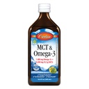 Carlson - MCT & Omega-3, 1480 mg Omega-3s, 9200 mCTs, Keto-Friendly, Caprylic & Capric Acids, Energy Production, Fat Metabolism, Lemon-Lime, 500 mL (16.9 Fl Oz) (中文(简体) ).