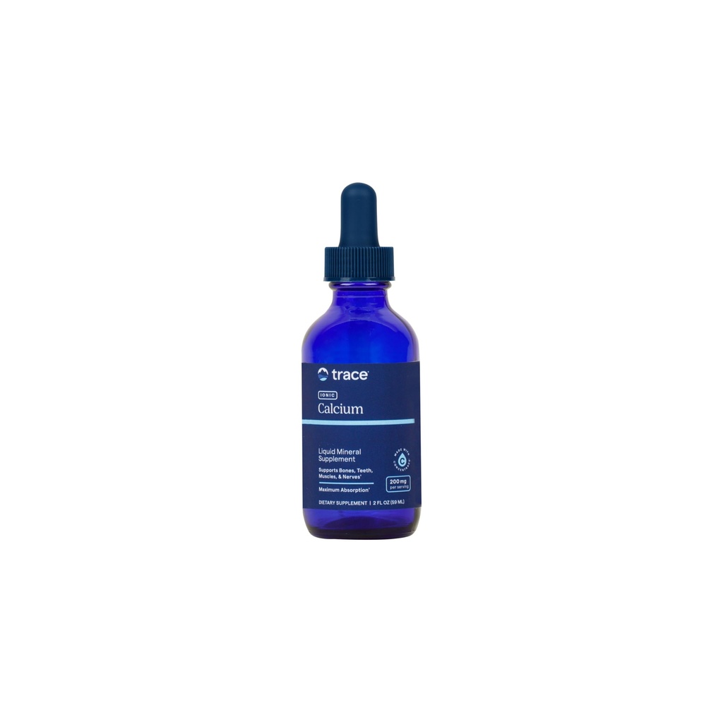 Trace Minerals Ionic Calcium - 支持骨质健康和强力的补充 - 辅助牙科和神经质健康的钙补充 - 支持矿物吸收和骨质密度 - 2 fl oz(约48种服务)