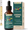 Liposomal 液态 NAC 补充 N-乙酰基 Cysteine Drops, N 乙酰基 Cysteine 600 mg 与 Quercetin & Zinc 用于成人和孩子,肝脏和肺部支持,抗氧化剂,Immune & Skin Health, 2 Fl Oz