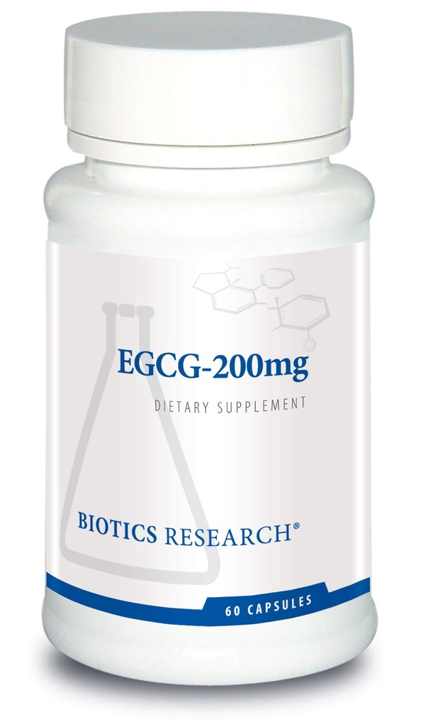 生物学研究 EGCG 200 mg 绿色茶叶提取物 Camellia sinensis, 50% EGCG, 多酚,心血管支持, 神经保护, 健康免疫功能, 保持健康代谢, 60 Capsules