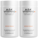 编码 ADK 维生素补充剂 - 基本维生素 A, D35,000 IU, K1 & K2(MK4 & MK7) - 6-Month 供应 - 1 capsule per service, 非GMO, Gluten-free - 2-Pack