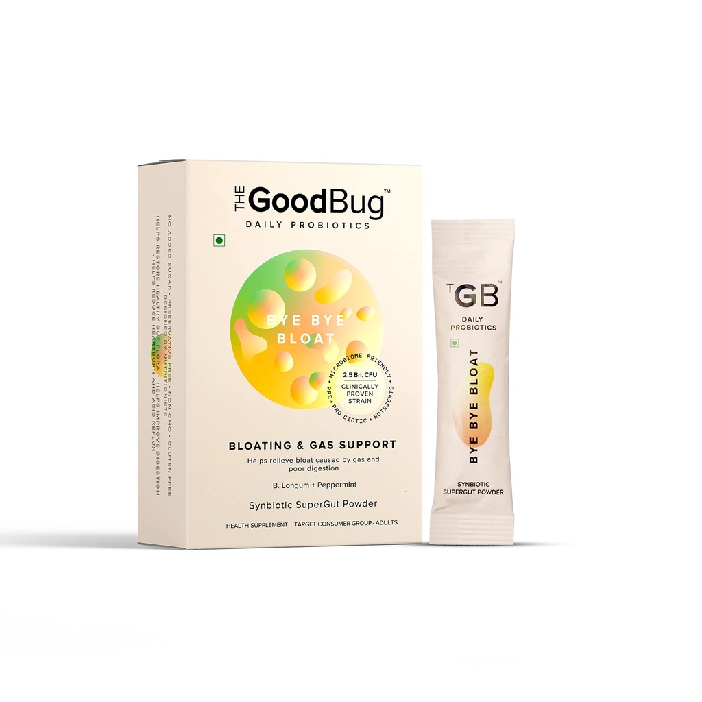 Prebiotic + Probiotic Gut Health Bloating Relief for Men and Women - 帮助加气,Bloat和消化健康 - 与辣椒薄荷和胰岛素的促进免疫,共生纤维粉,2.5 Bn CHU - 30天包装