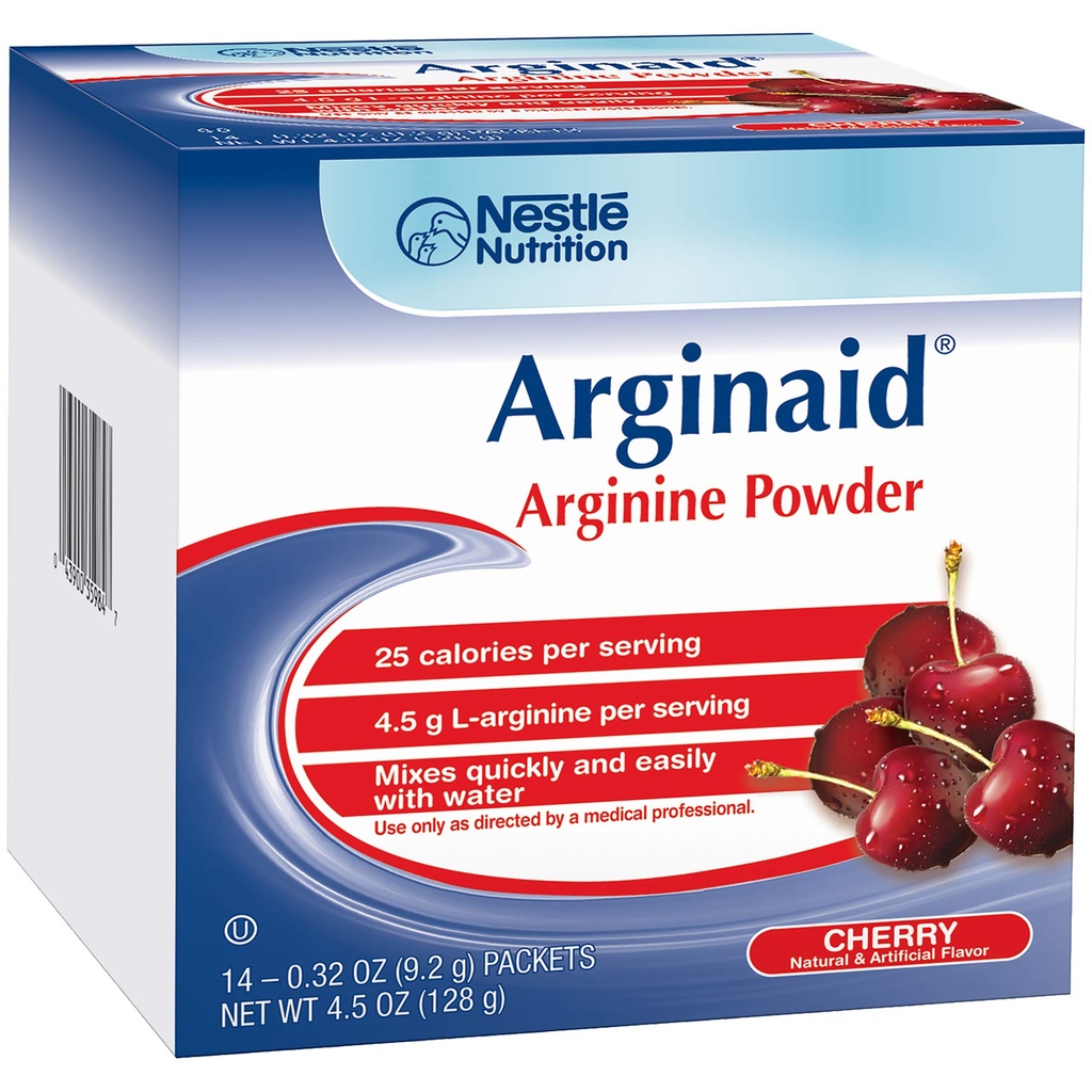 Arginaid Arginine 粉末饮料混合剂,樱桃-伤病护理的营养需求-0.32 OZ包装(14 CT/Pack)(2包)