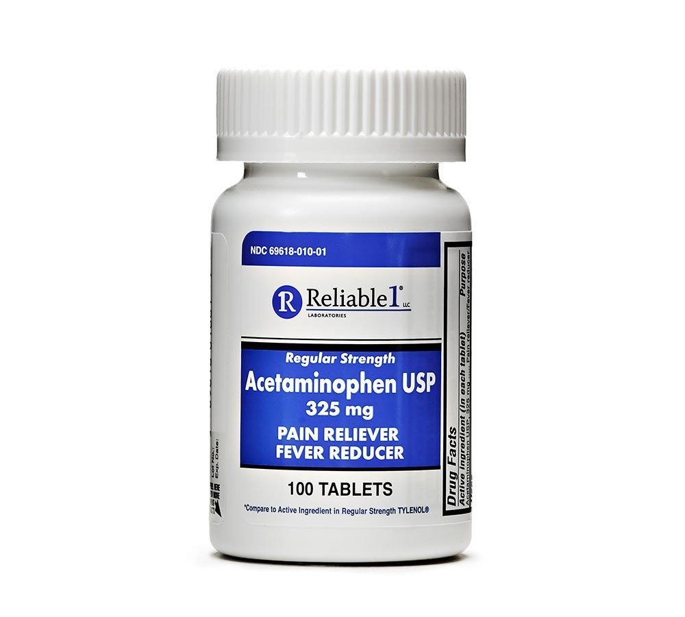可靠 1 常规强乙酰氨基苯 USP 片式325毫克,100 计数