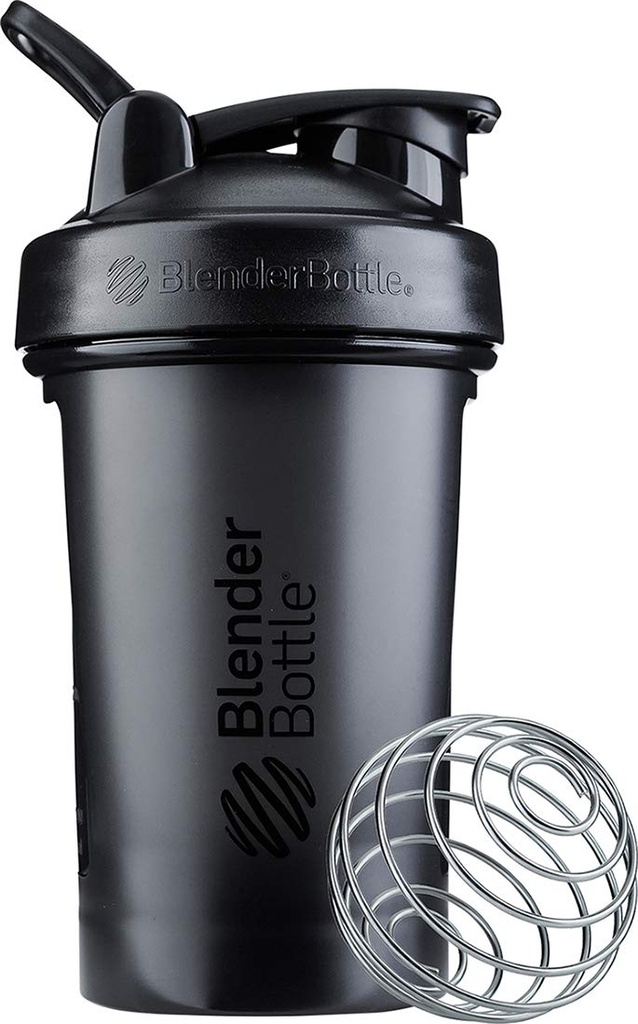BlenderBottle Classic V2 摇摆瓶完美地用于蛋白质摇摆和预工作,20-Ounce,黑色