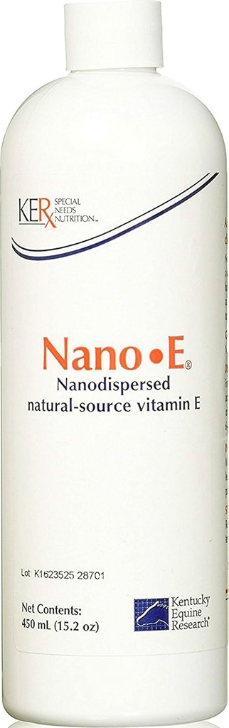 肯塔基 Equine Research Nano - E:天然来源维生素E 抗氧化剂,用于马,450毫升