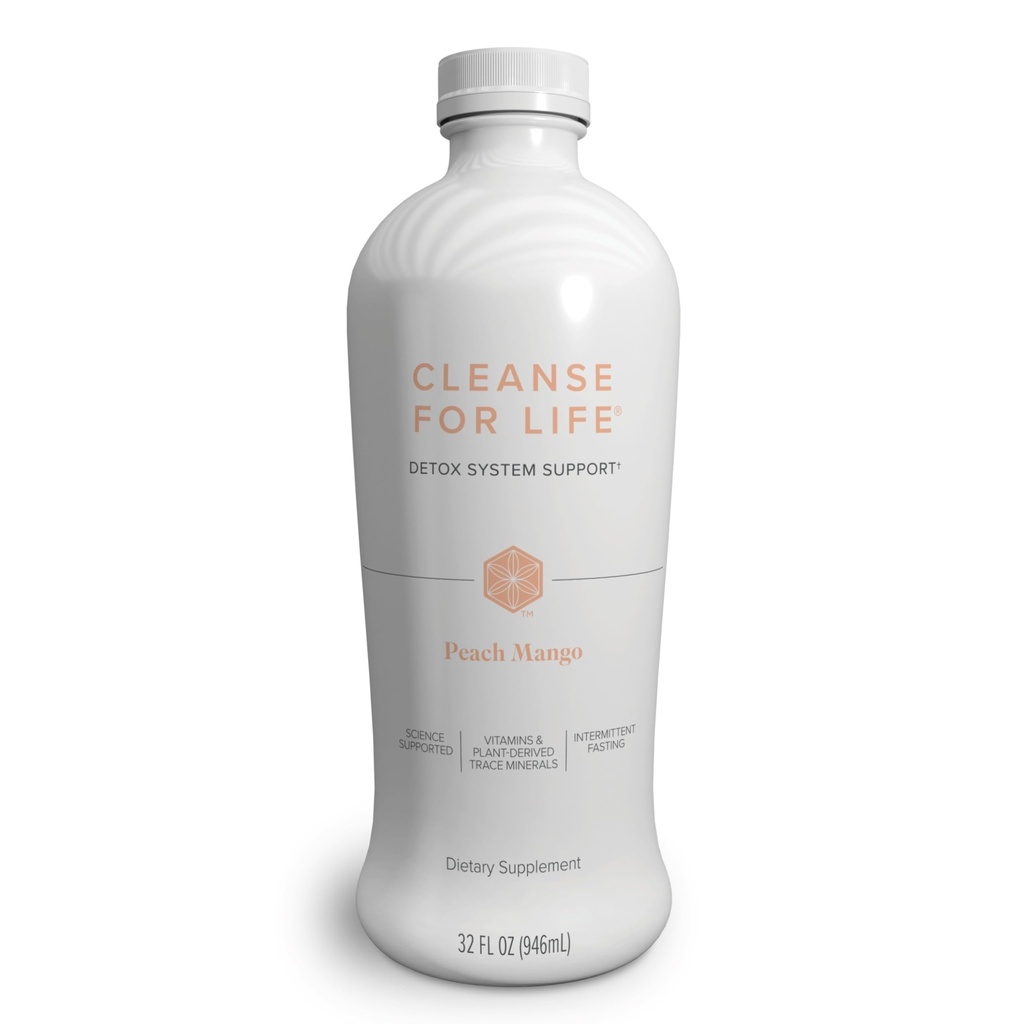 Isagenix Cleanse for Life - 与维生素和矿物的解毒系统支持 - 与抗氧化剂补充剂支持健康代谢 - Gluten & Soy Free Cleanse Drink - Peach Mango, 32 Oz